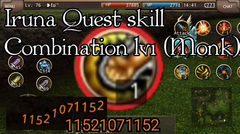 monk skill quest iruna.